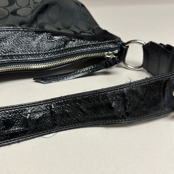 🔥🔥🔥Coach Black Signature Hobo Shoulder Bag - Picture 5 of 15